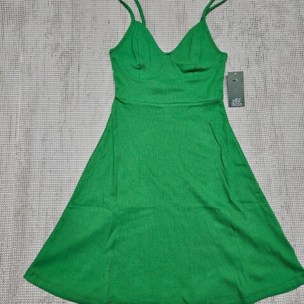 Women's Knit Skater Dress - Wild Fable Green SIZE . XS